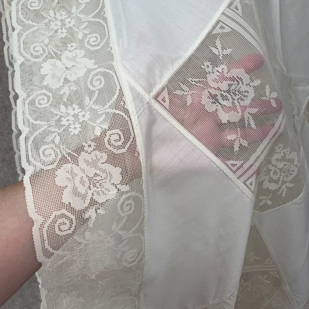 Country Lace‎ Patchwork  Tablecloth Handmade Farmhouse 102